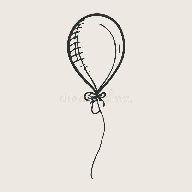 Balloon String Sketch Stock Illustrations – 542 Balloon String