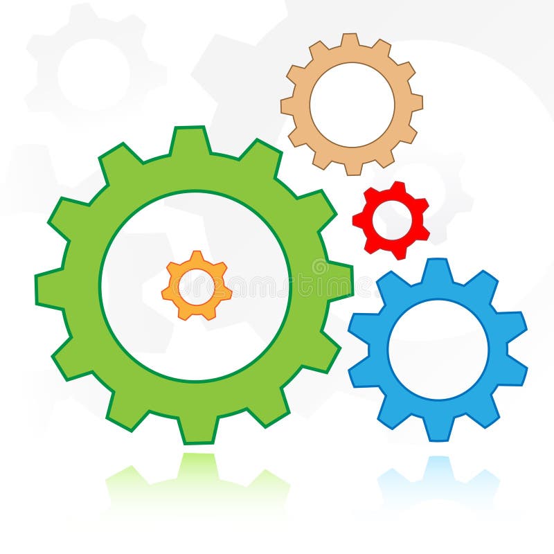 Ícone de engrenagens ilustração stock