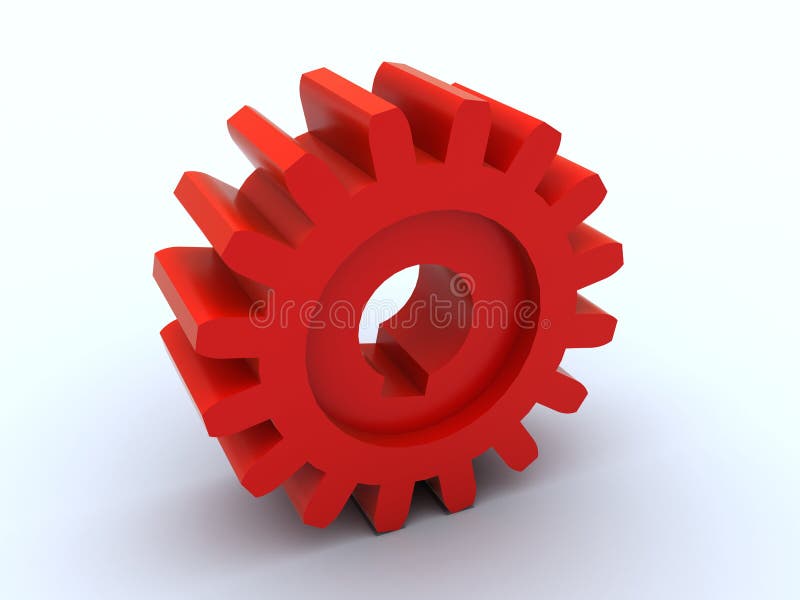 This is a gear from red plastic. This is a gear from red plastic