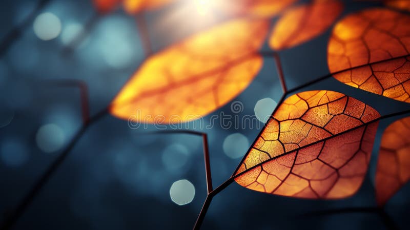 Enhanced leaf texture with veins and cells in double exposure light creates captivating background. High quality illustration. Contrast enhanced stock images, royalty-free photos and pictures