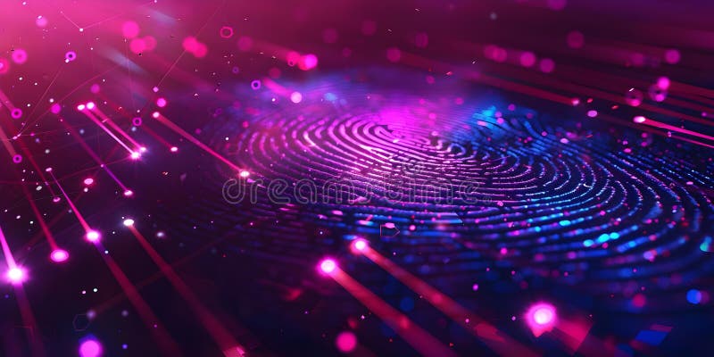 Enhancing Login Security with AI-Powered Fingerprint Scanning Technology. Concept Biometric vector illustration