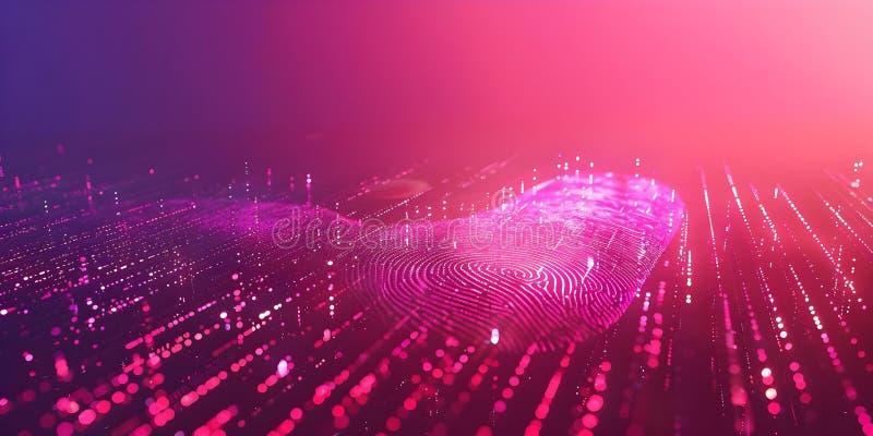 Enhancing Login Security with AI-Powered Fingerprint Scanning Technology. Concept Fingerprint vector illustration