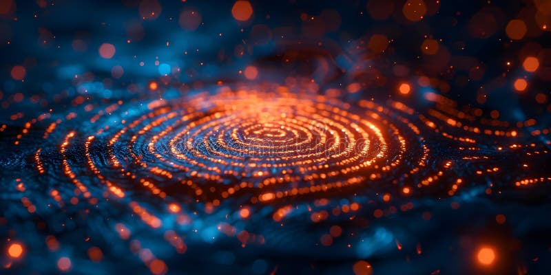 Enhancing Security and Identification Processes with Innovative Fingerprint Analysis Technology: royalty free illustration