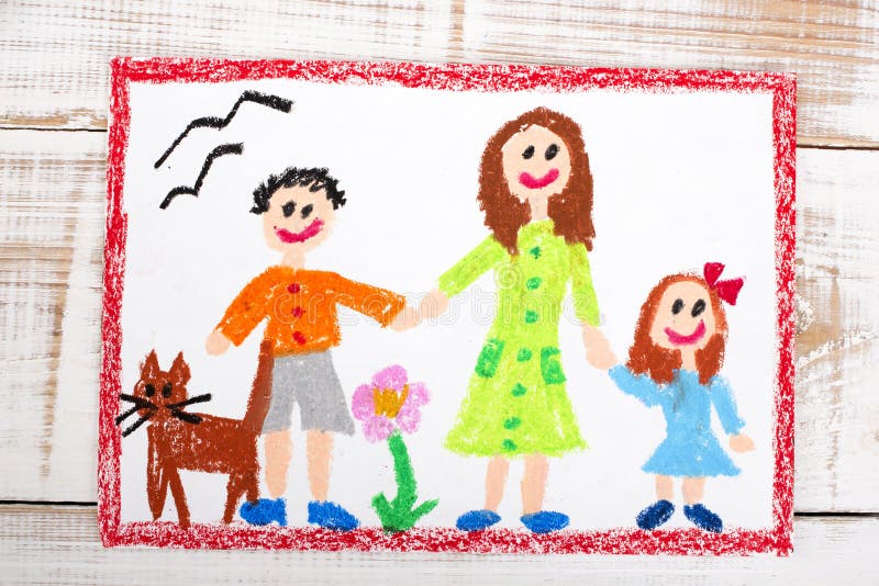 Enige moeder en jonge geitjes royalty-vrije illustratie Enige moeder en jonge geitjes royalty-vrije illustratie
