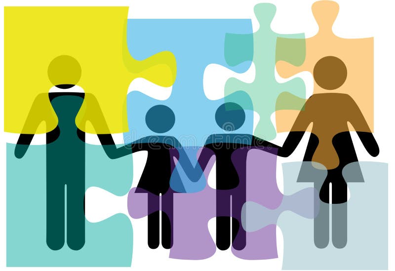 Enigma da solução do problema de saúde dos povos da família ilustração do vetor Enigma da solução do problema de saúde dos povos da família ilustração do vetor