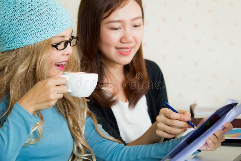 Asian Coffee Shop Girls