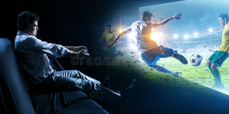 Enjoy the reality of game. Mixed media stock photography Enjoy the reality of game. Mixed media stock photography