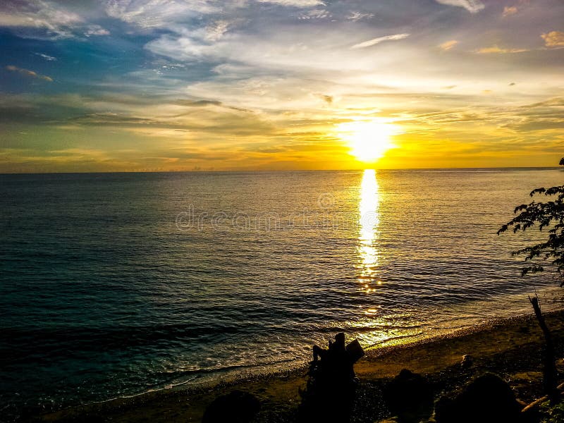 Enjoy sunset at the beach all alone