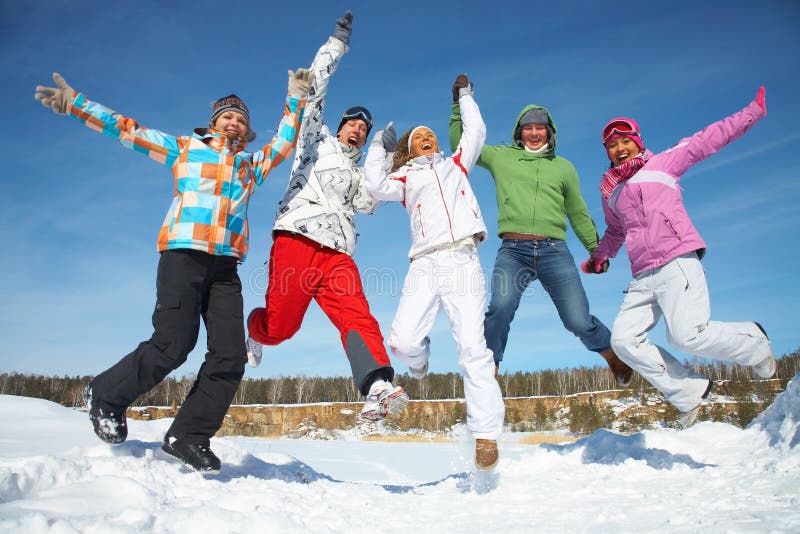 Enjoy winter stock image. Image of boys, skiers, group - 21112455