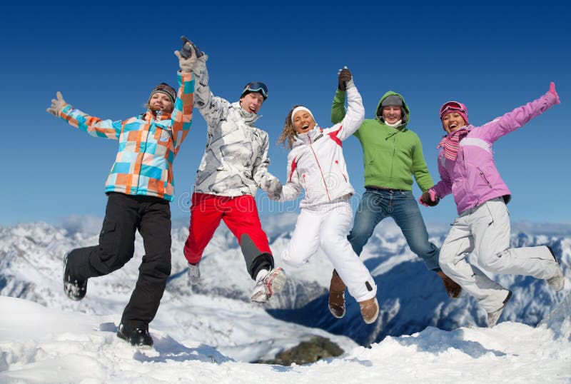 Skiing, winter fun stock image. Image of playful, outdoor - 27045335