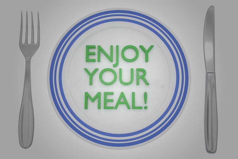 Enjoy your meal stock vector. Illustration of healthy - 13144462