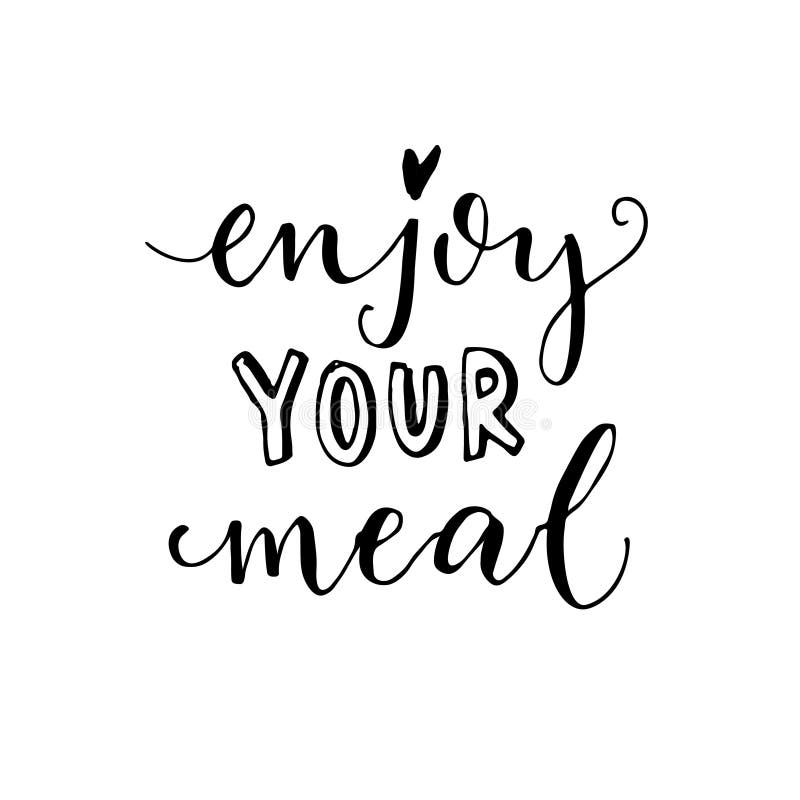 enjoy-your-meal-vector-calligraphy-for-cafe-cards-and-posters-stock