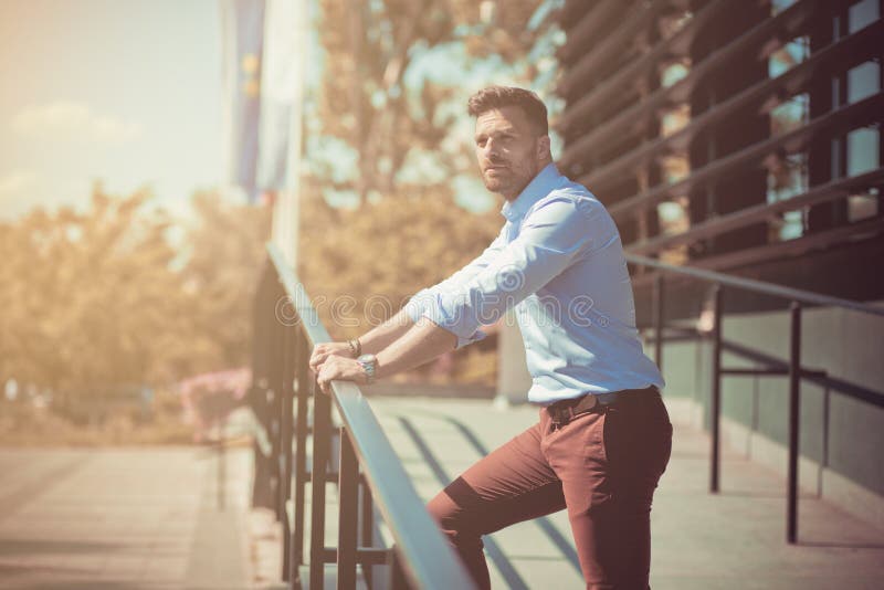 Enjoying in his success stock photos Enjoying in his success stock photos