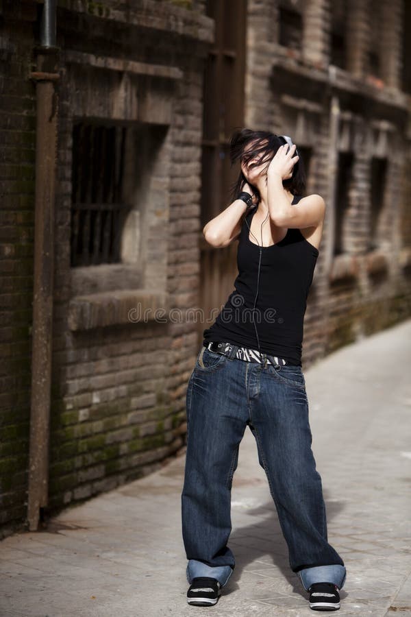 Enjoying music on the street