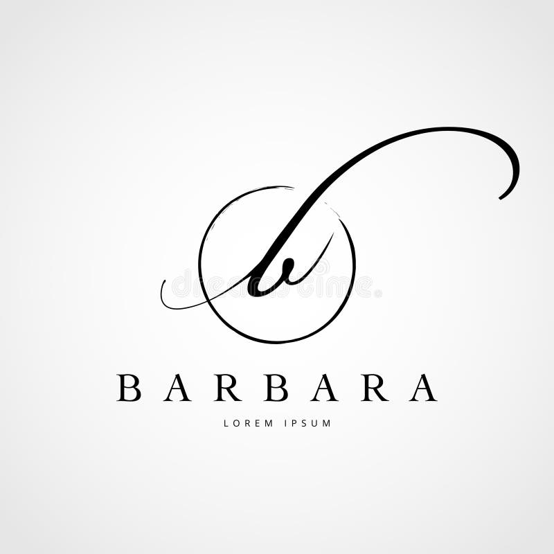 Enkel elegant initial bokstav B Logo Type stock illustrationer