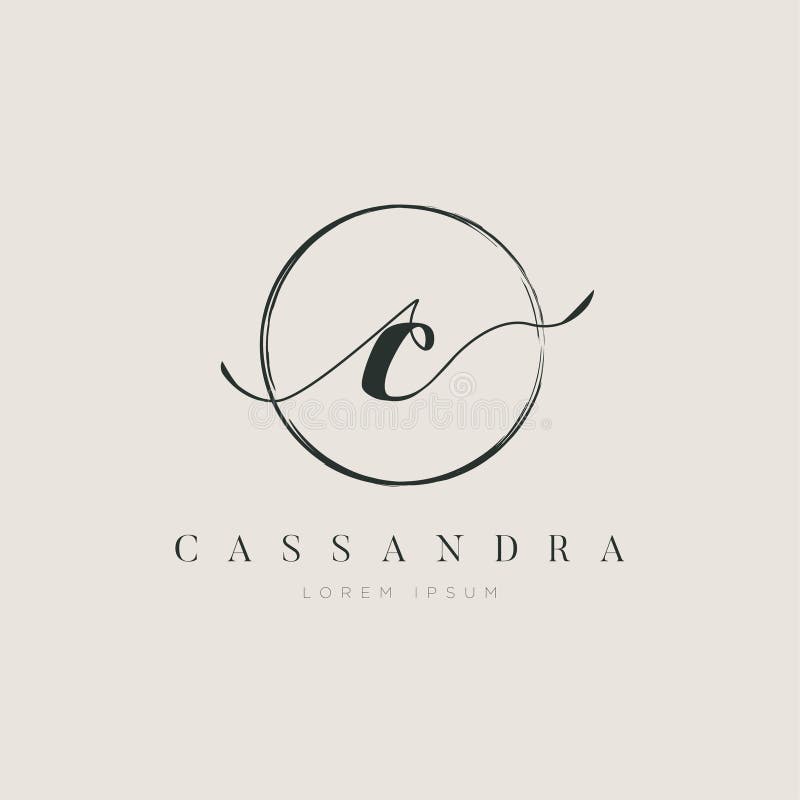 Enkel elegant typ C Logo Sign Symbol Icon för initial bokstav royaltyfri illustrationer