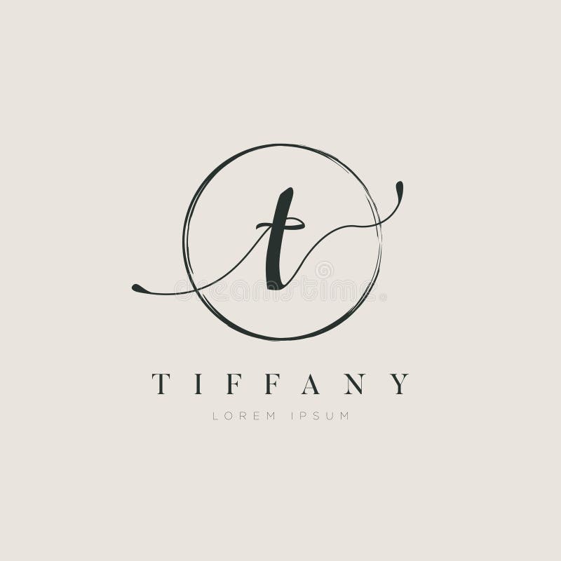 Enkel elegant typ T Logo Sign Symbol Icon för initial bokstav stock illustrationer