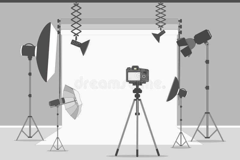 Enkel fotostudio vektor illustrationer Enkel fotostudio vektor illustrationer