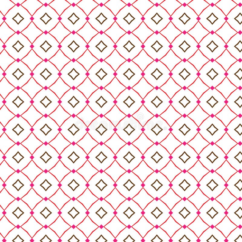 Enkel geometrisk abstrakt sömlös rombstaketPattern Fabric Vector illustration vektor illustrationer