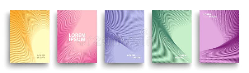 Enkel modern design för räkningsmall Uppsättning av minsta geometriska rastrerade lutningar för presentation, tidskrifter, reklam vektor illustrationer