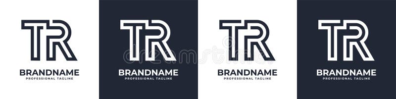 Enkel Tr monogram-logotyp som är lämplig för alla företag med tr eller rt initial