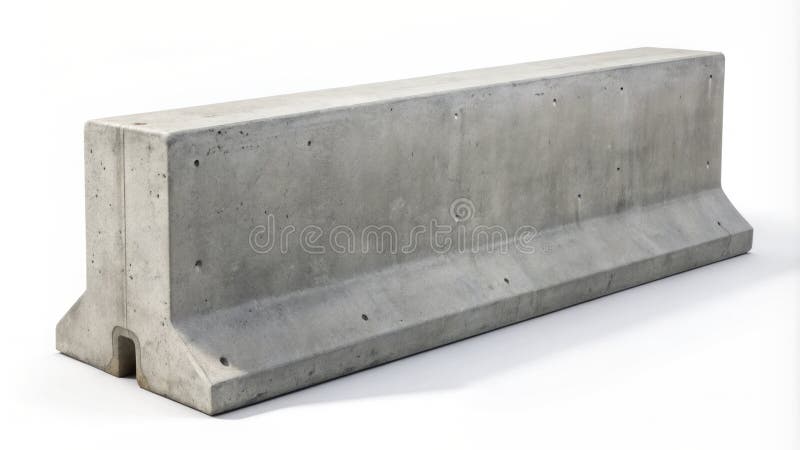 Enkelhet i stadstrafik - isolerade blockeringar av betongbarriärer mot en vit bakgrund vektor illustrationer