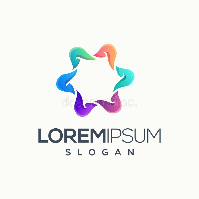 Enorm abstrakt färgrik illustration för vektor för cirkellogodesign stock illustrationer Enorm abstrakt färgrik illustration för vektor för cirkellogodesign stock illustrationer