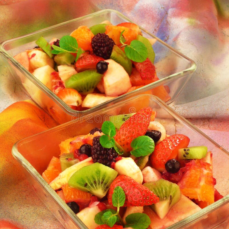 Ensalada de fruta foto de archivo Ensalada de fruta foto de archivo