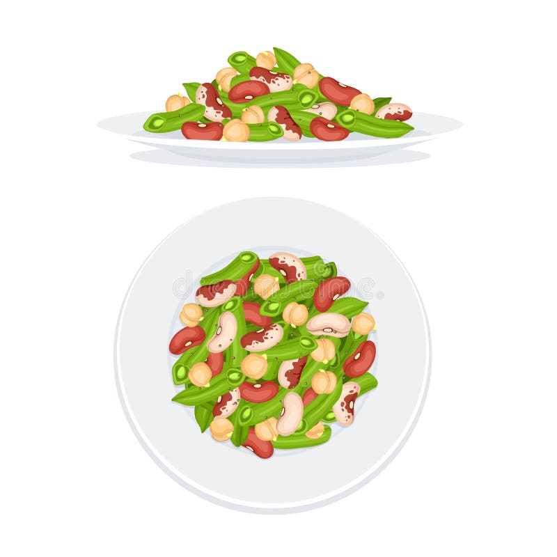 Ensalada fresca aislada ilustración del vector
