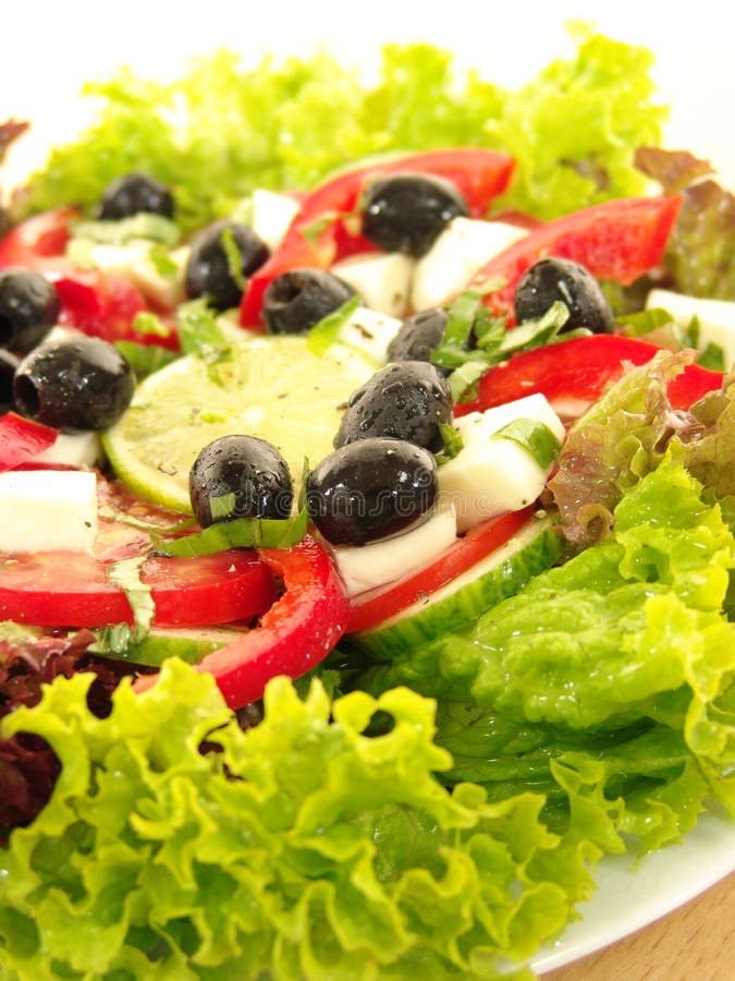 Ensalada griega fotografía de archivo libre de regalías
