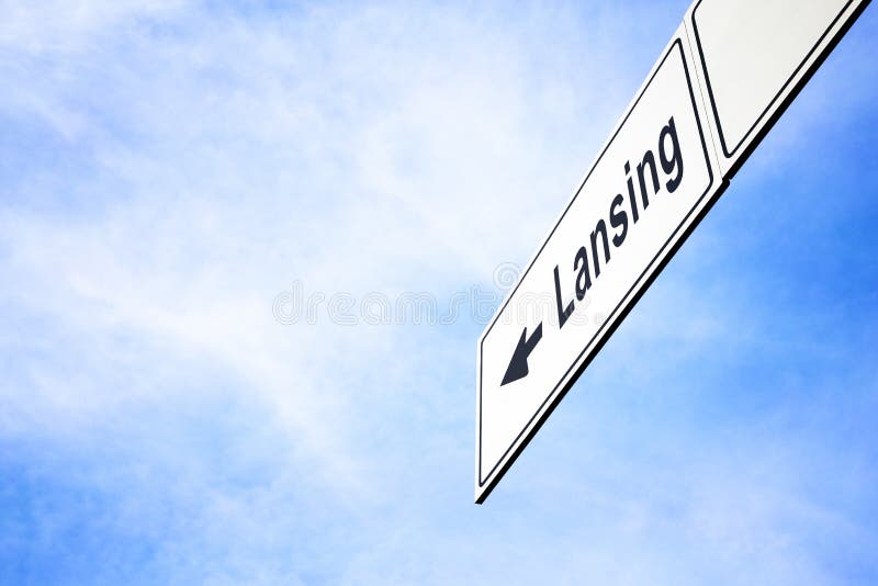 Enseigne se dirigeant vers Lansing images libres de droits Enseigne se dirigeant vers Lansing images libres de droits