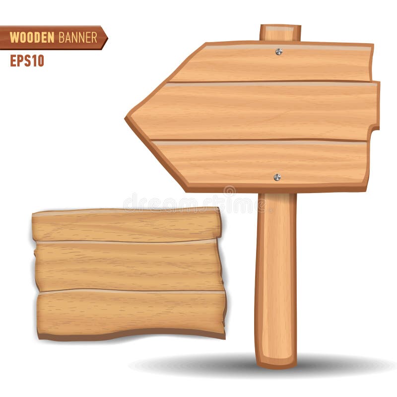 Enseignes en bois, ensemble en bois de panneau d'affichage de signe de flèche de vecteur illustration libre de droits Enseignes en bois, ensemble en bois de panneau d'affichage de signe de flèche de vecteur illustration libre de droits