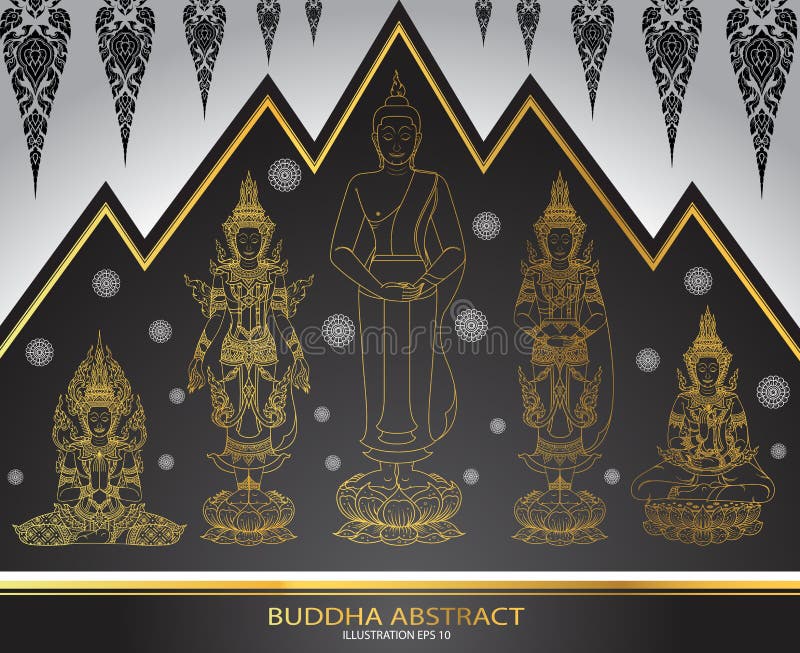 Ensemble d'abrégé sur thaïlandais tradition de Bouddha
