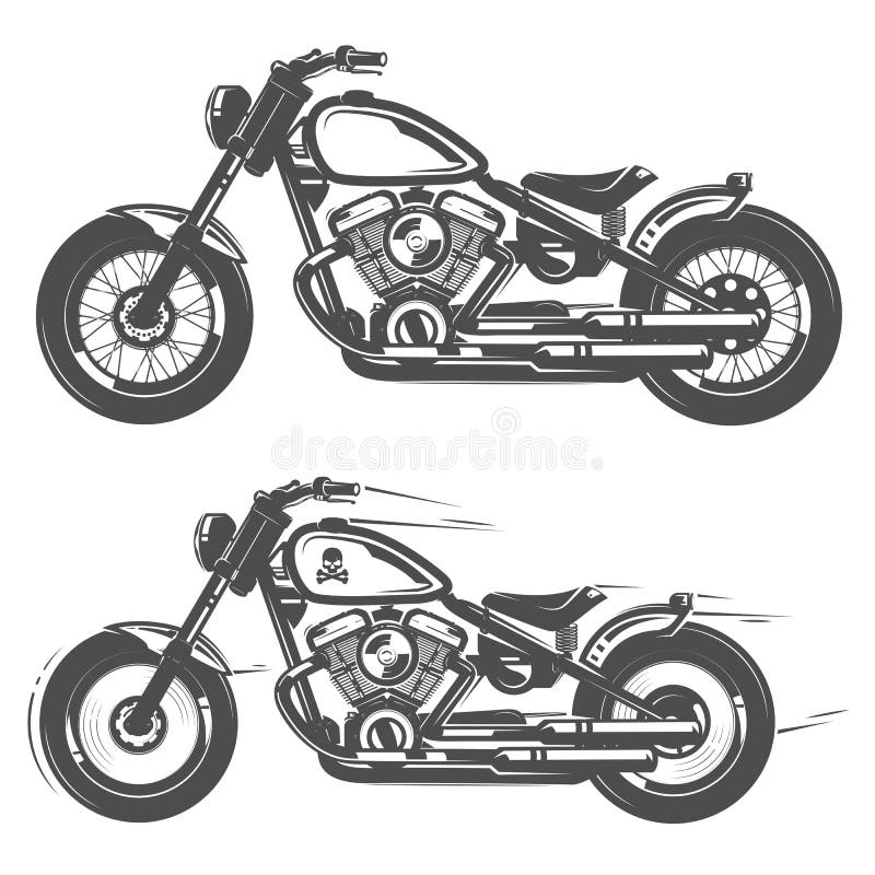 Moto Avec Ailes. Modèle D'emblème De Club Moto De Style Rétro. Illustration  de Vecteur - Illustration du impression, vieux: 221557735