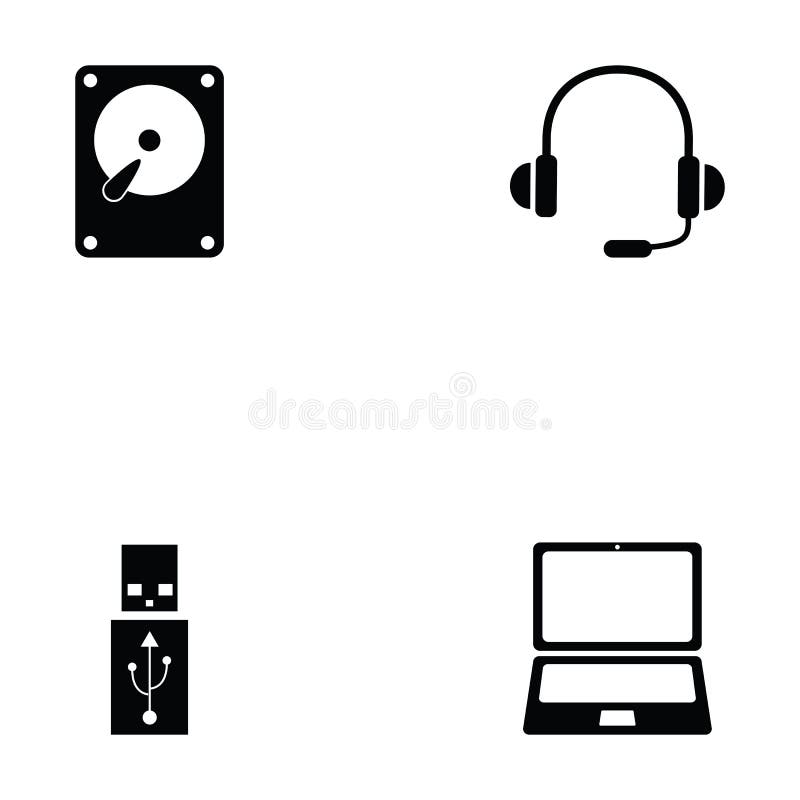 Matériel informatique et accessoires Icon Set 462262 Art vectoriel chez  Vecteezy