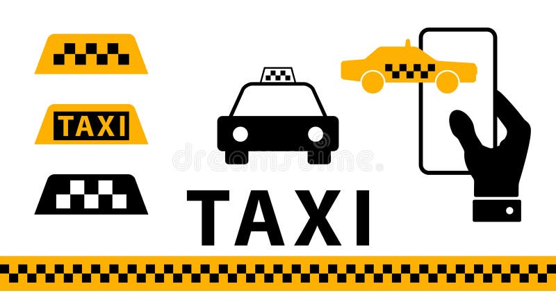 Icône vectorielle de taxi : image vectorielle de stock (libre de