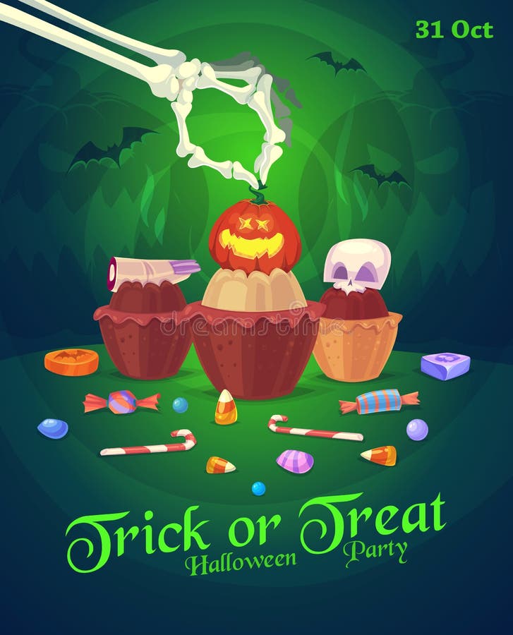 Ensemble d'icônes colorées de bonbons et de sucreries à Halloween illustration libre de droits Ensemble d'icônes colorées de bonbons et de sucreries à Halloween illustration libre de droits
