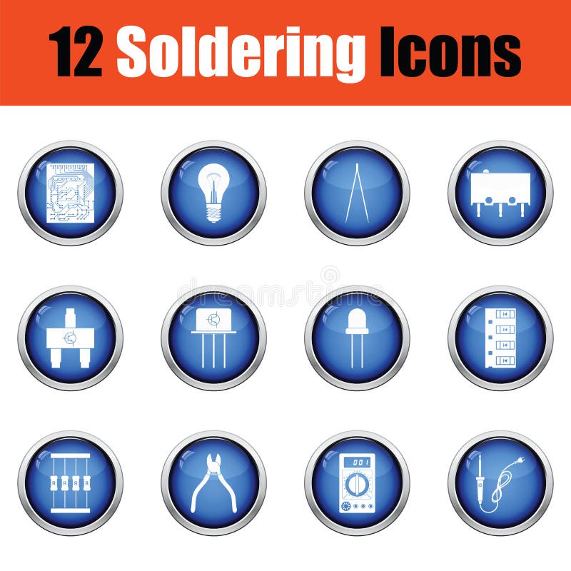 Download Ensemble D'icônes De Soudure Illustration Stock - Illustration du indicateur, processeur: 77160895