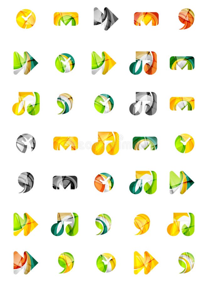 Ensemble d'icônes universelles abstraites de Web, affaires illustration stock Ensemble d'icônes universelles abstraites de Web, affaires illustration stock