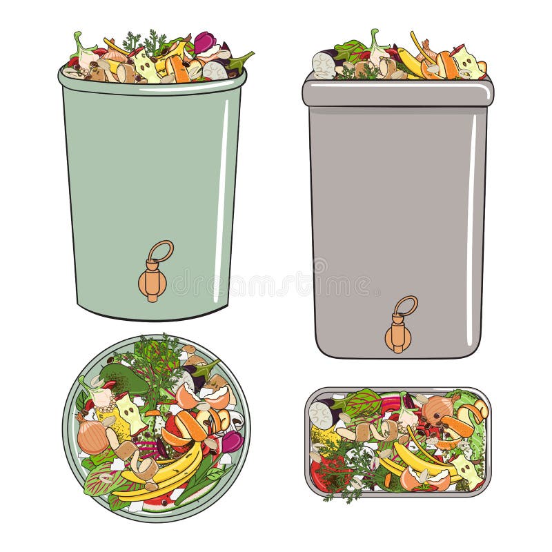 Cuisine 5 l Nourriture Recyclage Poubelle Compost Caddy 4 couleurs différentes utilisations 