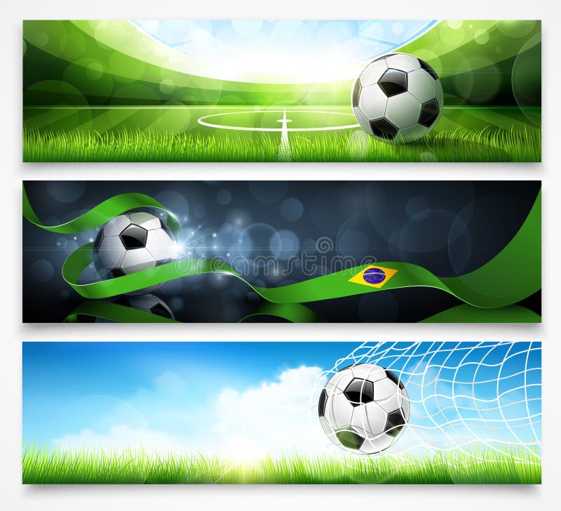 Ensemble de bannières du football illustration de vecteur Ensemble de bannières du football illustration de vecteur