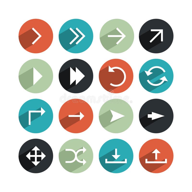 Ensemble de boutons directionnels illustration libre de droits Ensemble de boutons directionnels illustration libre de droits