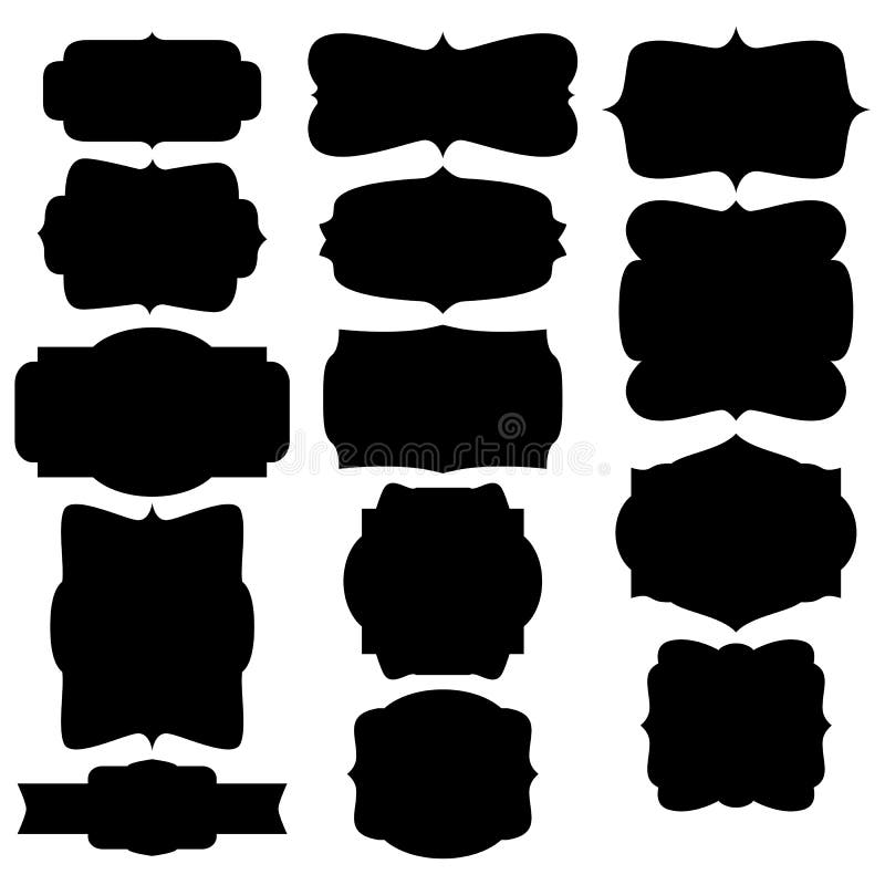 Ensemble de cadre de vintage de vecteur illustration stock Ensemble de cadre de vintage de vecteur illustration stock