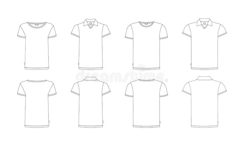 Ensemble de calibre de T-shirt illustration libre de droits Ensemble de calibre de T-shirt illustration libre de droits