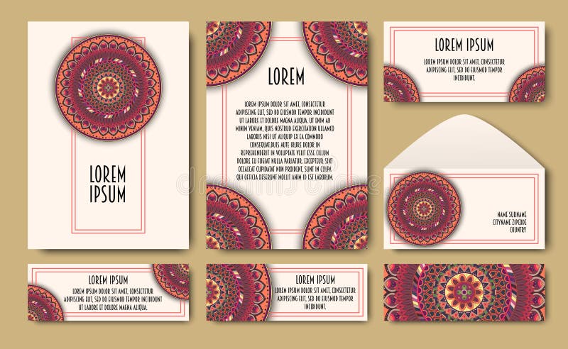 Download Ensemble De Calibres D'invitation Avec Les Mandalas Tribals Colorés Cartes Ethniques De Mariage Et D'invitation Illustration Stock - Illustration du ramassage, décoration: 77158333