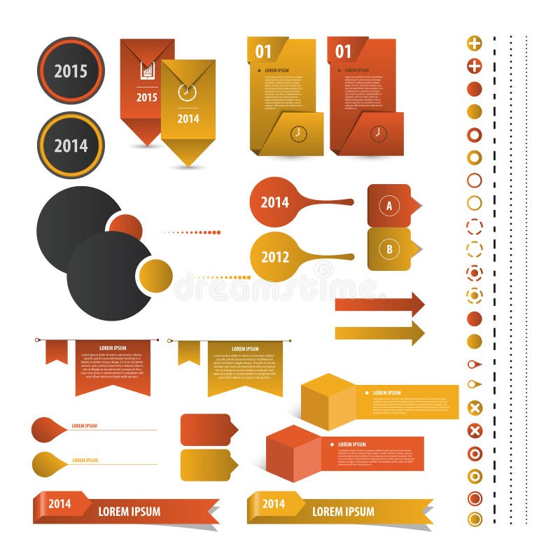 Ensemble de calibres de conception d'Infographic de chronologie Vecteur illustration stock Ensemble de calibres de conception d'Infographic de chronologie Vecteur illustration stock