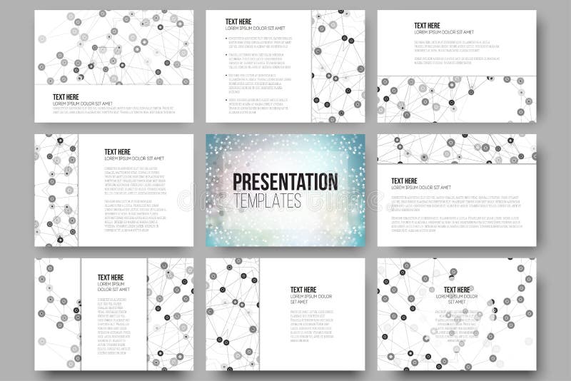 Ensemble de 9 calibres pour des glissières de présentation illustration libre de droits Ensemble de 9 calibres pour des glissières de présentation illustration libre de droits