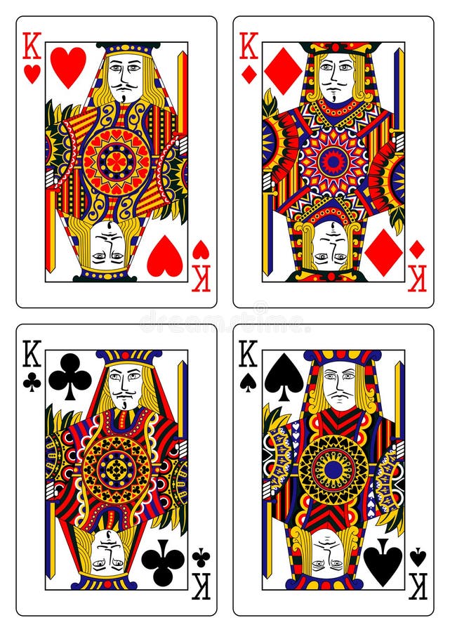 Ensemble de cartes de jeu de rois 62x90 millimètre illustration libre de droits Ensemble de cartes de jeu de rois 62x90 millimètre illustration libre de droits