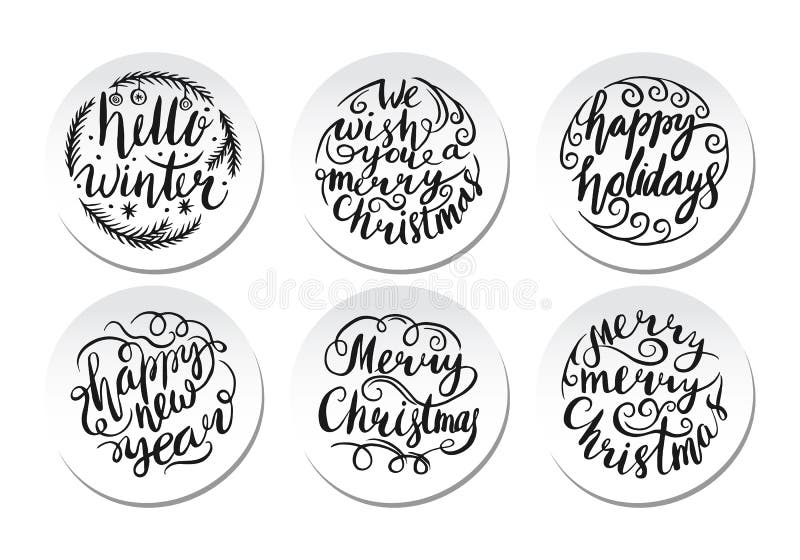 Ensemble de conception de lettrage de Joyeux Noël Illustration de vecteur illustration stock Ensemble de conception de lettrage de Joyeux Noël Illustration de vecteur illustration stock