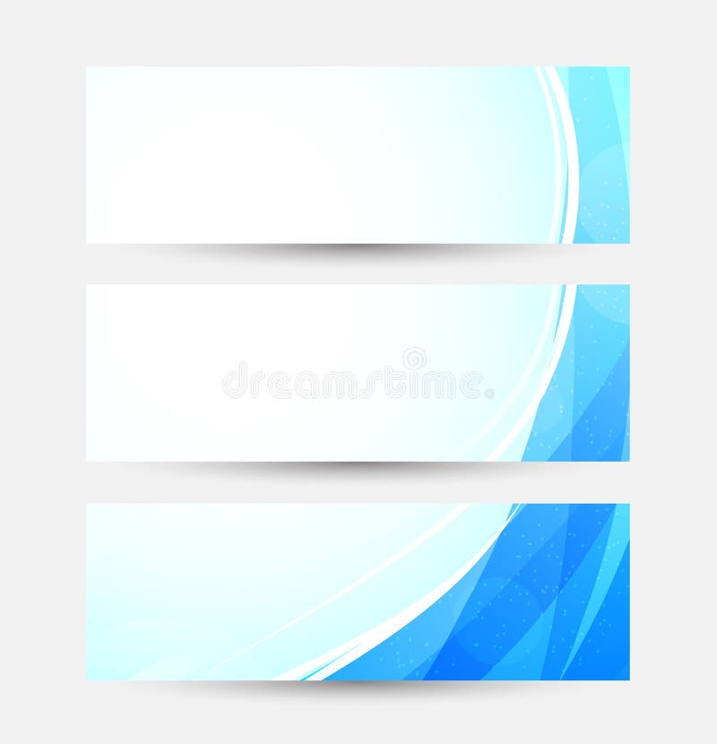 Ensemble de drapeaux bleus lumineux illustration libre de droits